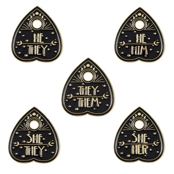 Retro English Letter SHE Cartoon Paint Brooch - Image 8