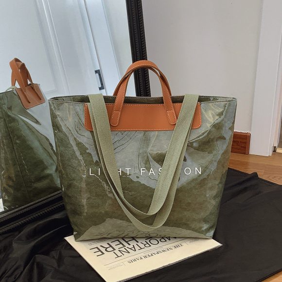 Fashion Tote Bag Special Texture Sewing Line Letter Shoulder Bag - Image 6
