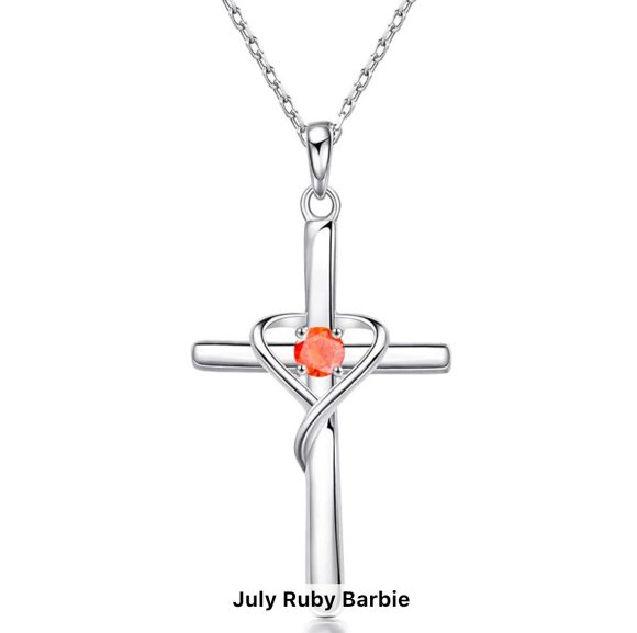 S925 Sterling Silver Cross Frame Pendant Clavicle Chain - Image 5