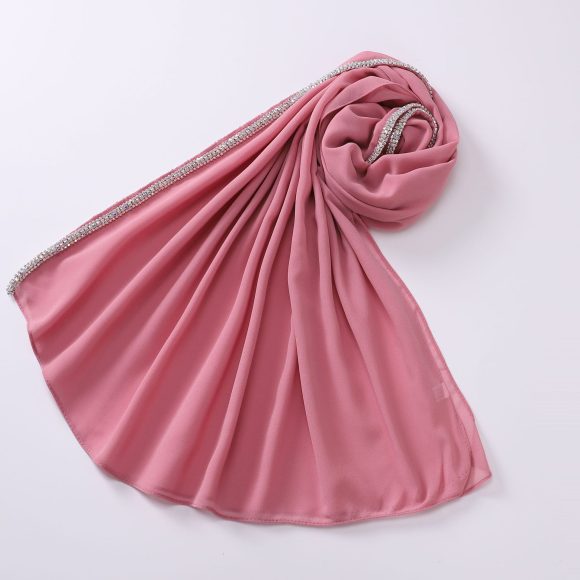 Bright Diamond Long-edged Malaysian Scarf Chiffon Scarf - Image 3