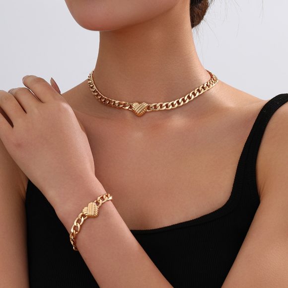European And American Ornament Minority Fashion Trendy Cross Necklace Bracelet - Image 5
