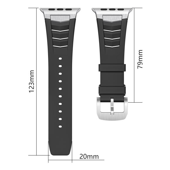 Alloy Fluorine Rubber New Sports Watch Strap - Image 5