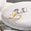 Gold-plated Micro-inlaid Round Zircon Ear Studs Earrings - Image 5