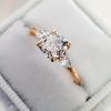 European And American Elegant Four-claw Zircon Ring