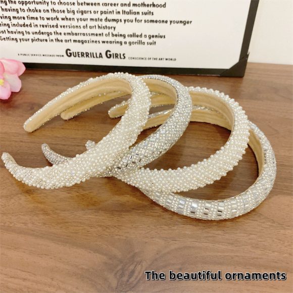 Heavy Industry Light Luxury New High-grade High-definition Pearl Headband - Image 2