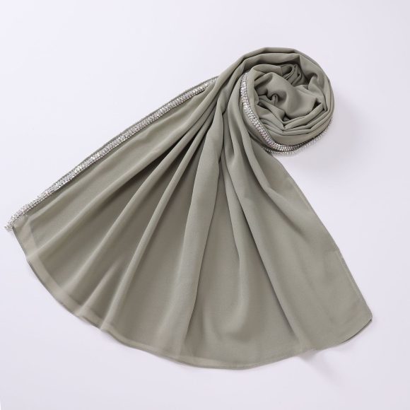 Bright Diamond Long-edged Malaysian Scarf Chiffon Scarf - Image 7