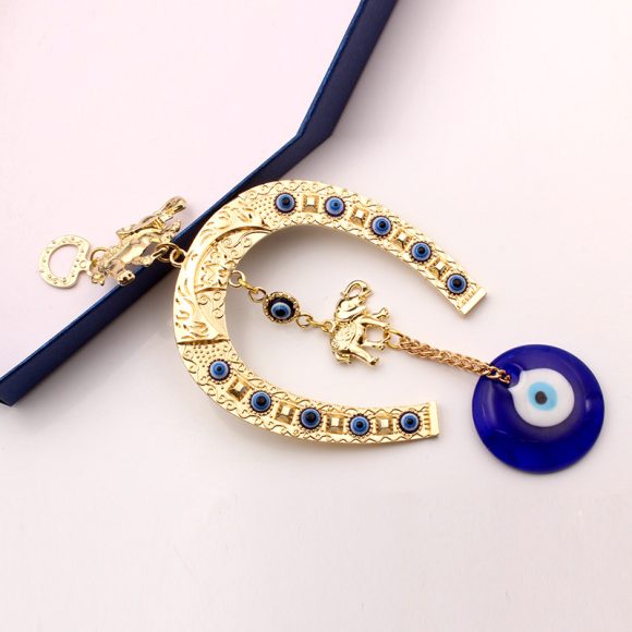 Golden Elephant Elephant Alloy Blue Eye Ornaments - Image 3