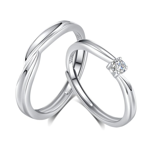 S925 Sterling Silver Ring For Men And Women Simple Bracelet Adjustable - Image 5