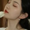 Pearl S925 Silver Stud Earrings For Women - Image 3