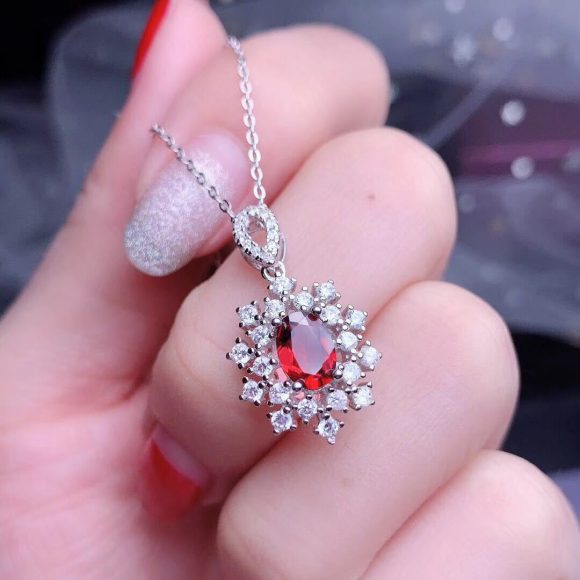Open Ring Necklace Ear Stud Pendant Suit - Image 4