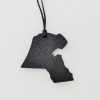 Map-shaped Leather Handbag Pendant - Image 4
