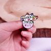 A Little Fruity Cute Oatmeal Bowl Enamel Pin - Image 2