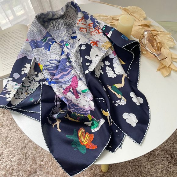 Women's Fashionable Personalized Spring Silk Twill Scarf - Image 2