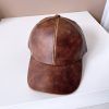 Washed Old Patent Leather Baseball Hat - Image 8