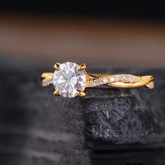 European And American Simple Plated 18K Gold Ring