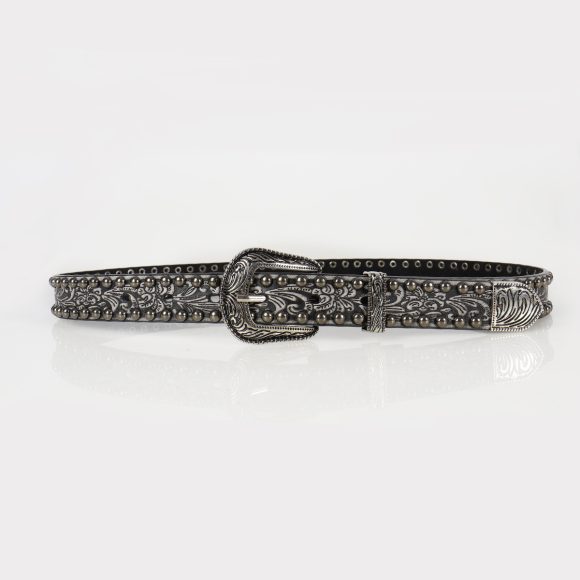 Women's Vintage Threading Rivet Embossed Pin Buckle Belt - Image 3