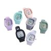 Cute Silicone Trendy Luminous Sports Student Square Good-looking Watch - Image 3