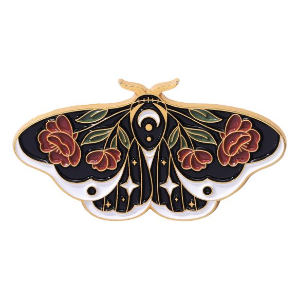Cartoon Cute Moth Butterfly Insect Golden M Badge Biology Subject Student Bag Ornament Brooch Accessories - Image 4