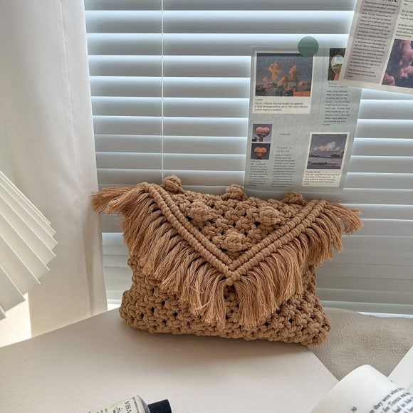 Doudou Crossbody Cotton Thread Woven Bag Women - Image 6
