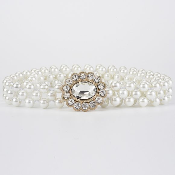 Summer Dress Clothing Matching Pearl Belt - Image 3