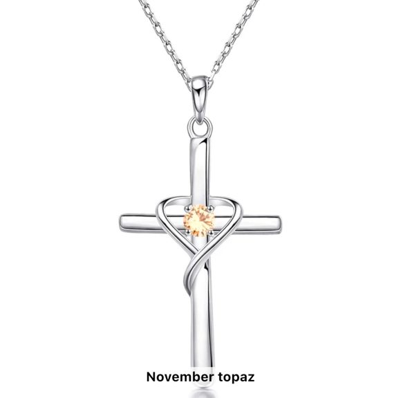 S925 Sterling Silver Cross Frame Pendant Clavicle Chain - Image 7