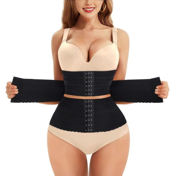 Women's Solid Color Simple Sports Belt Breasted Belly Contracting Waist Shaping Belt - Image 4