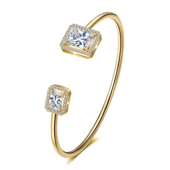 Women's Simple Bracelet Bracelet High-grade Water Drop Inlaid Women's Square Diamond - Image 5