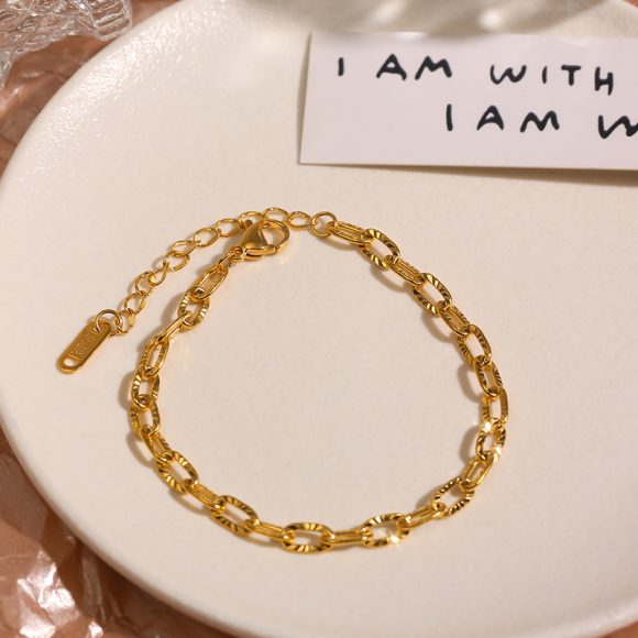 Embossed Bracelet Female Special-interest Design Simple Titanium Steel - Image 4