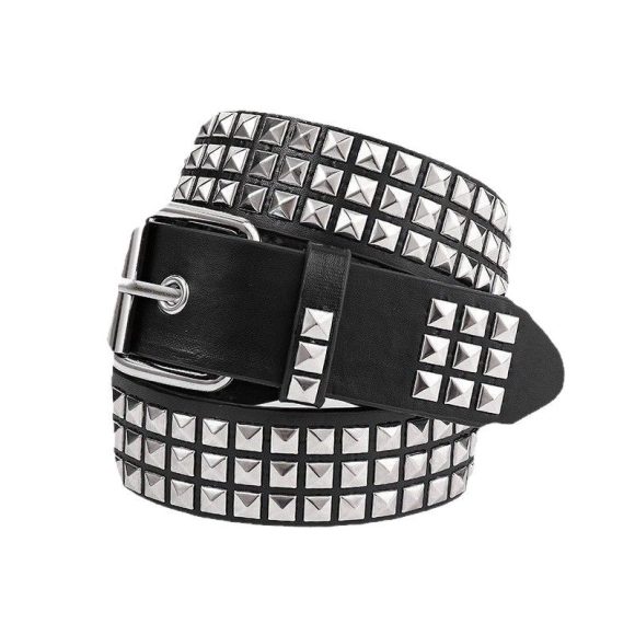 Women's Square Bead Rivet Belt Waist Belt - Image 5