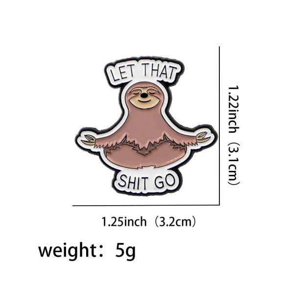Brooch Cartoon Golden M Badge Creative English Letters - Image 4