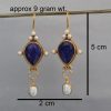 Pearl Pendant Inlaid Gemstone Earrings Original - Image 3