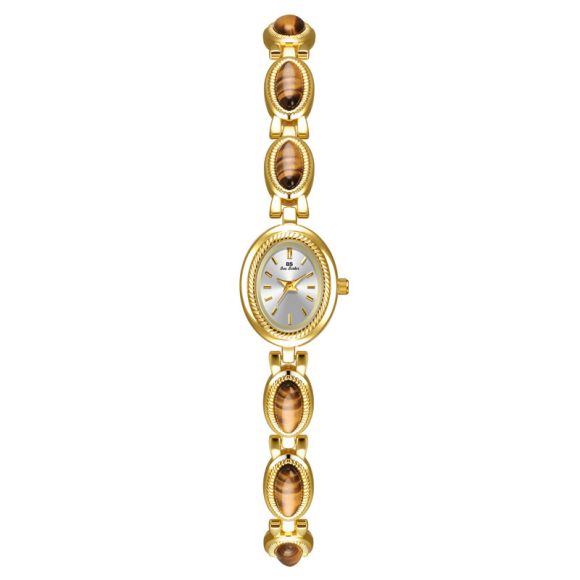 BS Gold Retro Rich Tigereye Chain Watch - Image 3