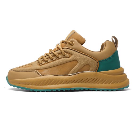 Men's Platform Lightweight Soft Sole Sports Leather Casual Sneakers - Image 7