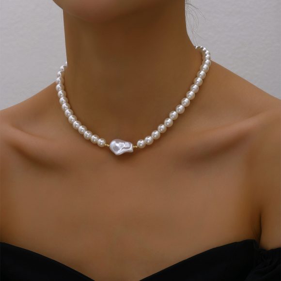 Trend Elegant Jewelry Wedding Big Pearl Necklace For Womenim - Image 4