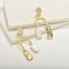 European And American Ins Cold Style Natural Baroque Pearl Earrings Women's Elegant U-shaped