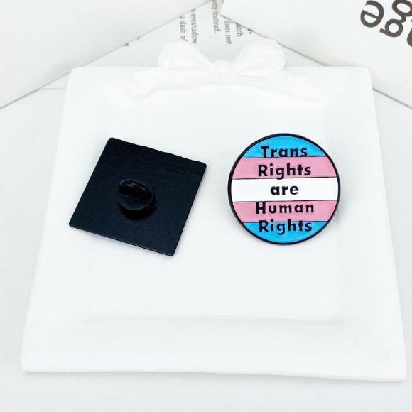 Colorful Flag Creative Geometric Badge English Letter Paint Alloy Brooch - Image 2