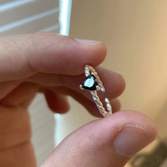 Sweet Cool Style Black Zircon XINGX Ring For Women - Image 4
