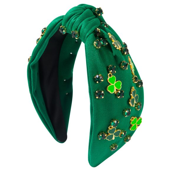 Rhinestone Green Clover Decoration Hair Accessories Hair Hoop Female - Image 5