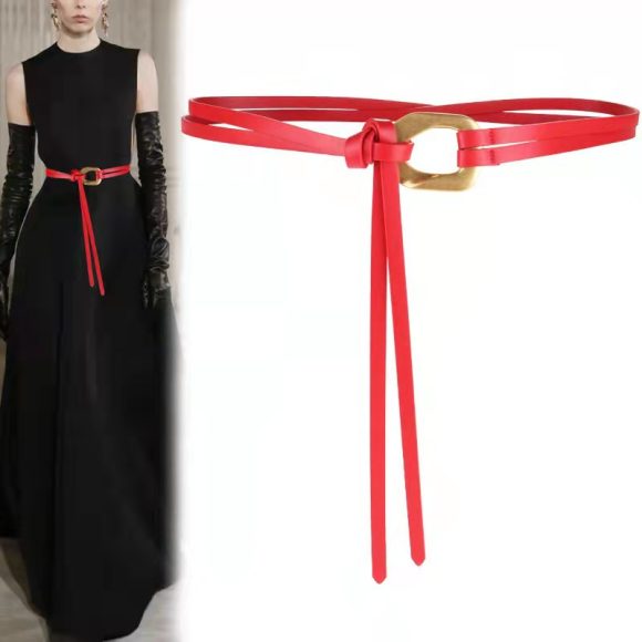 Fashionable And Novel Women's Knot Buckle Thin Belt - Image 9