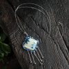 Xinjiang White Jade S925 Silver Enamel Bamboo Joint Pendant Jade Tassel Clavicle Chain - Image 2