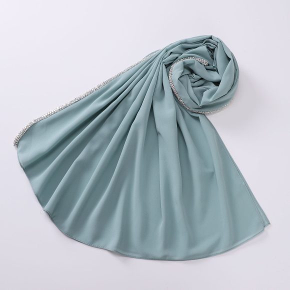 Bright Diamond Long-edged Malaysian Scarf Chiffon Scarf - Image 9