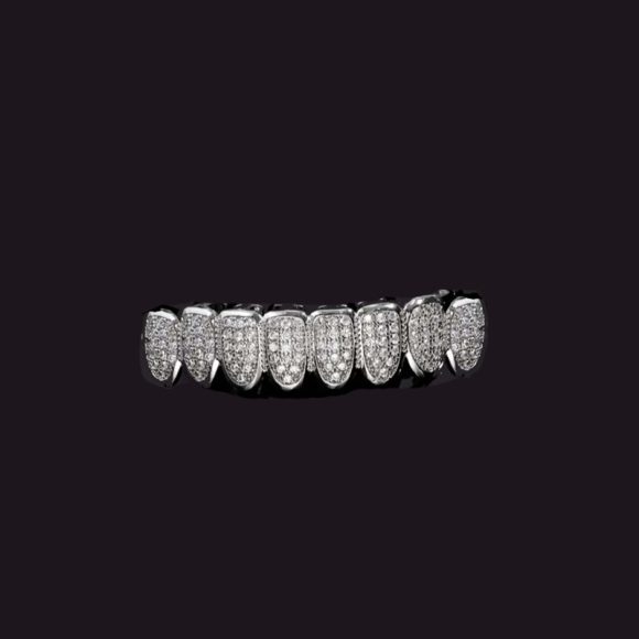 Hip Hop Tooth Socket Copper Zircon Micro British Real Gold Non-fading Tooth Decoration - Image 5