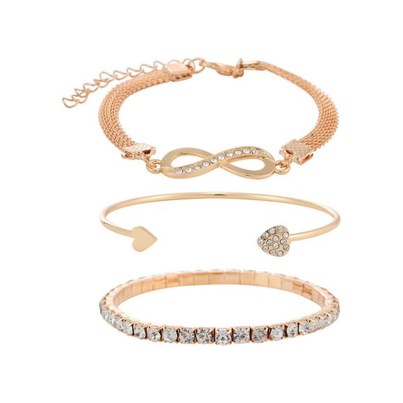 Women's Loving Heart With Opening Bracelet Creative Retro Simple - Image 3