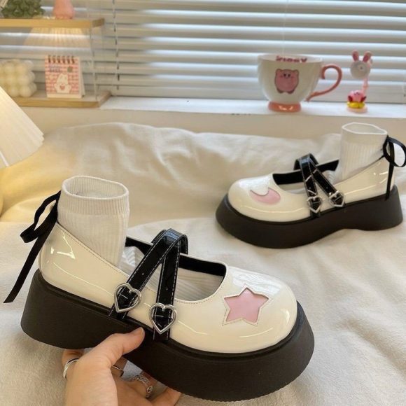 French Style Platform Leather Shoes Women - Image 4