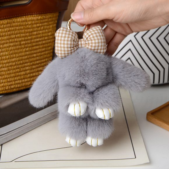 Cartoon Plush Bunny Keychain Pendant - Image 9