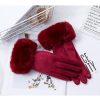 Thermal Touch Screen Fleece-lined Thick Suede Gloves - Image 2