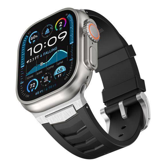 Alloy Fluorine Rubber New Sports Watch Strap - Image 4