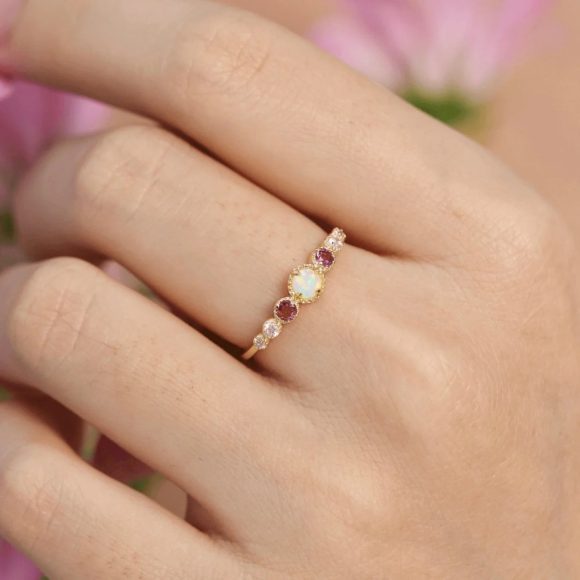 S925 Sterling Silver Diamond Round Ring For Women