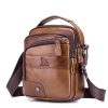 Men's Casual Simple First Layer Small Cowhide Crossbody Bag - Image 7