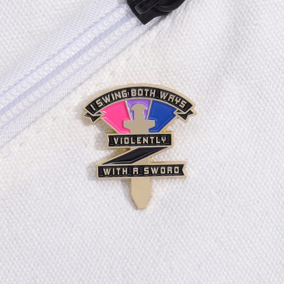 Creative Letter Cartoon Souvenir Metal Badge - Image 2